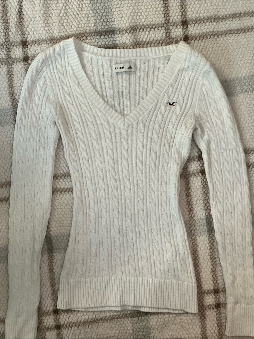 Hollister Ivy Cable-Knit V-Neck Sweater